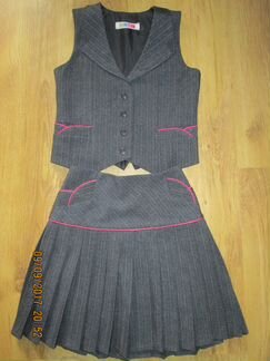 Школьная форма (жилетка+юбка) olmi 134 см