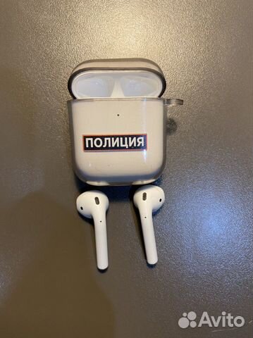 Airpods 2 оригинал с чехлом