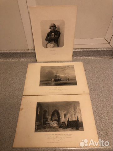 Гравюра на бумаге,Друэ Франция.Квазимодо.редкость