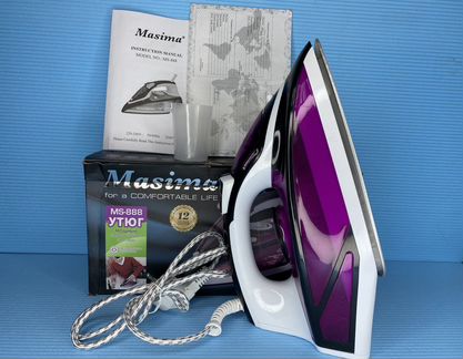 Мощный утюг Masima 2200вт Вертикальное отпаривание