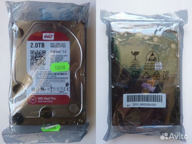 Жёсткий диск HDD Western Digital Red Pro 2 Tb