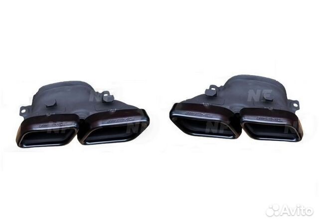 Насадки 6.3 AMG черные Mercedes C 205 Coupe