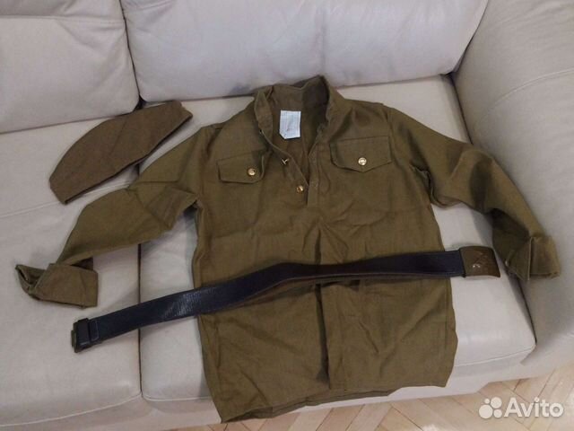 Гимнастёрка, пилотка ремень солдатские для ребенка