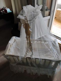 Колыбель Лили Гандылян + белье + бортики и балдахи