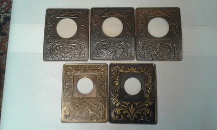 Декоративная накладка под выключатель латунь СССР