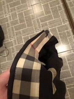 Рубашка Burberry с клеткой темно-синяя M