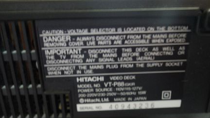 Видеомагнитофон Hitachi VT-P88 (GK) R Япония