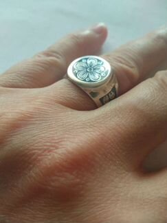 Кольцо чернение серебро СССР