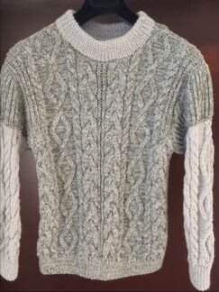 Новый свитер серый шерсть меринос