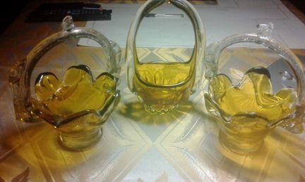 Конфетницы из чешского стекла