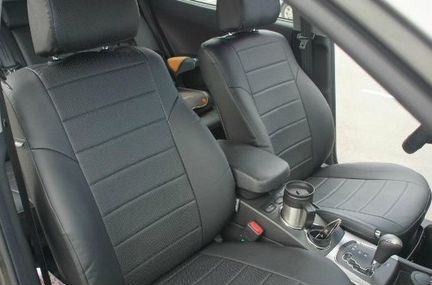 Автомобильные чехлы на Kia Rio из экокожи