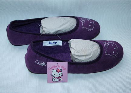 Новые балетки, тапочки со стразами Hello Kitty, 38