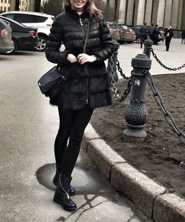 Куртка кожаная женская зимняя