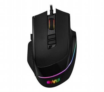 Игровая мышь hiper Quantum QM-1 чёрная (USB, 10 кн