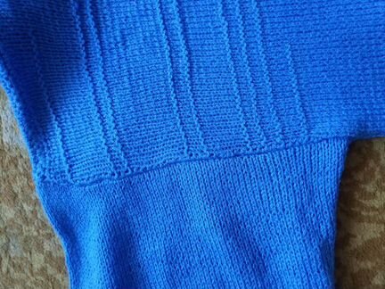 Джеимпер синий, длина 70 см, ширина 56 см,акрил
