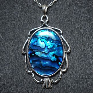 Подвеска Гелиотис синий (30х40мм)