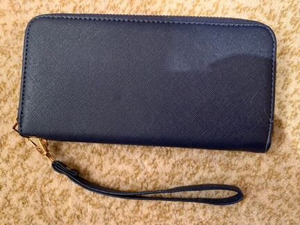 Кошелек-портмоне-клатч синий Baldinini Италия