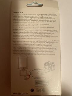 Переходник Camera Connection Kit 30 pin