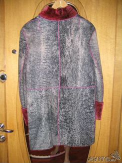 Натуральная тонкая двухсторонняя дубленка женская