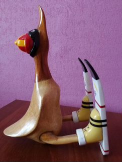 Фигура из дерева Утюнок на лыжах