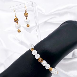 Свадебные украшения ручной работы кварц UNUbijou