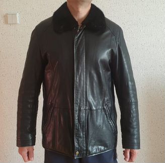 Куртка кожаная зимняя