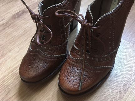 Ботильоны pura lopez 39 размер коричневые