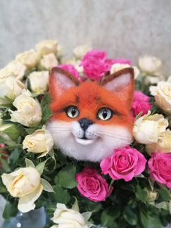 Брошка лисичка ручной работы