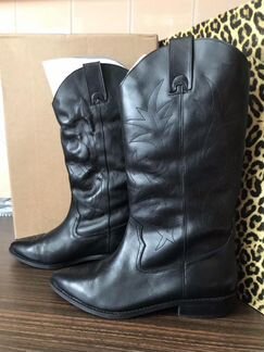 Сапоги ковбойские кожа River Island