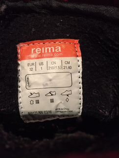 Утеплённые сапоги reima для девочки 32 р