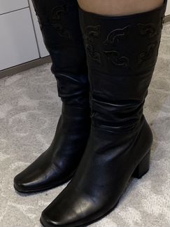 Сапоги кожаные демисезон