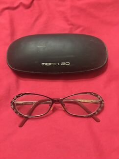 Оправа mach 20 металлическая, бордовая
