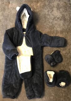 Демисезонный флисовый комбинезон kanz с капюшоном