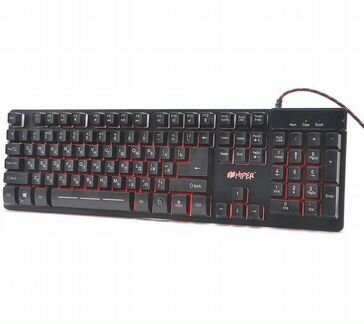 Игровая клавиатура hiper genome GK-3 чёрная (104кл