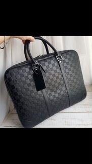 Мужской кожаный портфель LV
