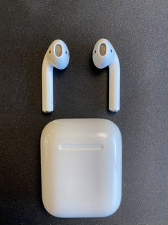 Беспapple AirPods в зарядном футляре, белый