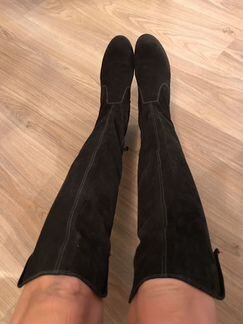 Замшевые сапоги-ботфорты Nero Giardini 36 размер