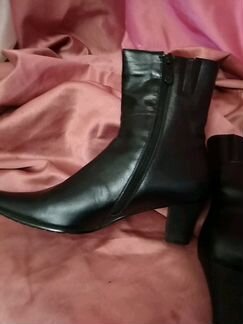 Кожаные удобные Ботильоны