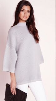 Пуловер туника серый Missguided