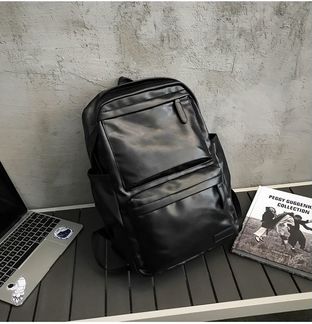 Мужской кожаный уличный рюкзак арт.033