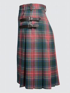 Юбка в клетку килт шотландка плиссированная на зап