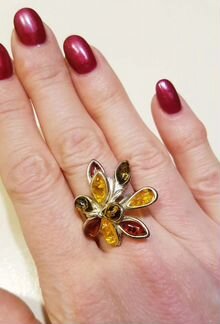 Комплект из янтаря