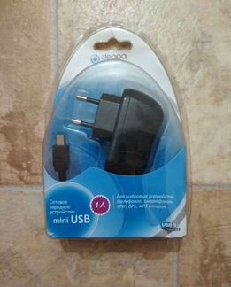 Сетевое зарядное устройство Deppa mini USB 1A