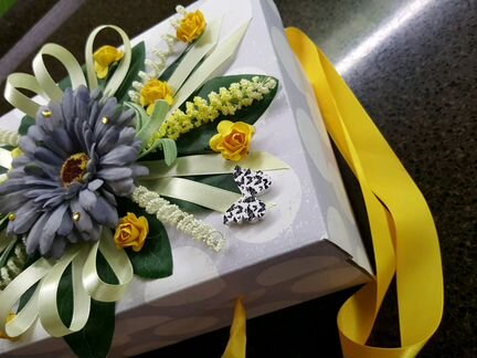 Коробка открытка ручной работы для подарка