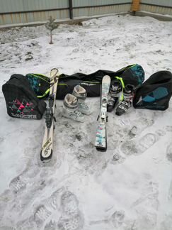 Горные лыжи и ботинки комплект