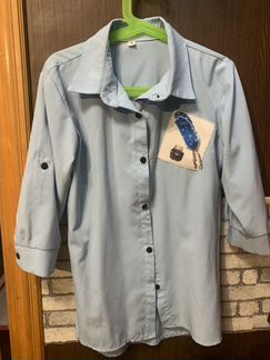 Рубашка голубая для девочки