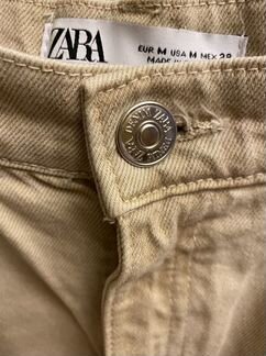 Бежевая джинсовая юбка