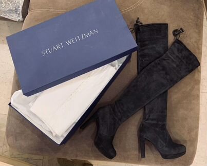 Stuart Weitzman ботфорты (замша)
