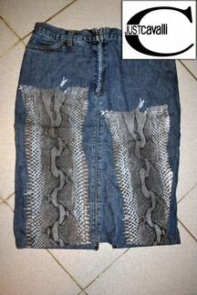 Джинсовая юбка Roberto Cavalli