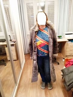 Дублёнка женская с капюшоном